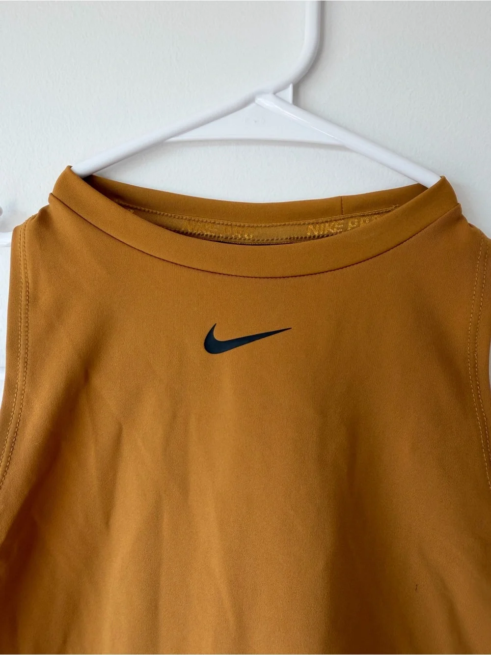 Nike Brown-Gold Cropped Athletic Tank